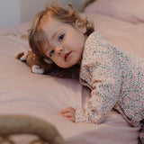 Pijama entero bebé rosa flores