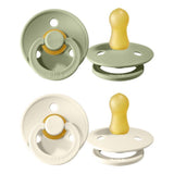 Pack 2 chupetes BIBS round ivory/sage