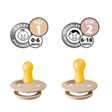 Pack 2 chupetes BIBS round ivory/sage