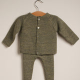 Chaqueta niño/niña punto invierno verde bosque