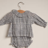 Blusa vichy azul