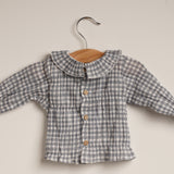 Blusa vichy azul
