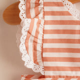 Vestido niña raya rosa