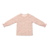 Pijama niña dos piezas rosa flores