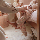Pijama niña dos piezas rosa flores