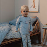 Pijama niño/niña dos piezas azul bosque