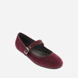 Mercedita terciopelo burdeos