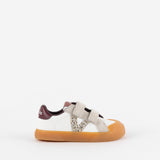 Zapatilla barefoot blanca granate brillo Victoria