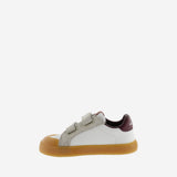Zapatilla barefoot blanca granate brillo Victoria