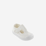 Sandalia lona blanca