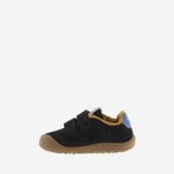 Zapatilla barefoot piel azul marino