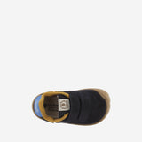 Zapatilla barefoot piel azul marino