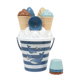 Set de playa helados azul ballenas Little Dutch