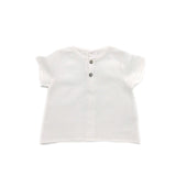 Blusa niño lino botones nácar