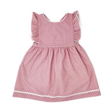 Vestido niña vichy rojo