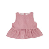 Conjunto niña vichy rojo