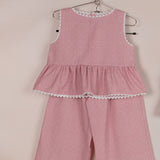 Conjunto niña vichy rojo