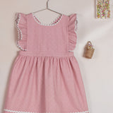 Vestido niña vichy rojo