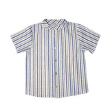 Camisa bebé niño raya azul manga corta