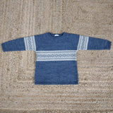 Jersey niño greca azul marino beige