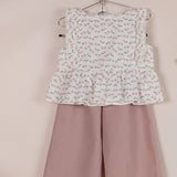 Conjunto niña nude cerezas