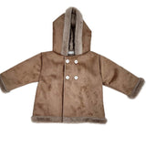 Abrigo capucha unisex efecto ante