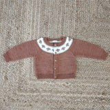 Chaqueta niño niña teja con setas