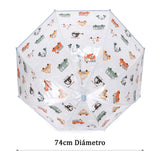 Paraguas infantil transparente Coches