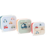 Set 3 cajas almuerzo Coches