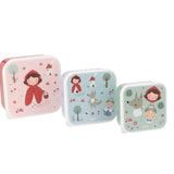 Set 3 cajas almuerzo Caperucita roja