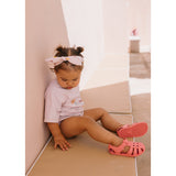 Sandalias cangrejeras infantiles rosa