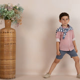 Camisa bebé niño vichy rojo