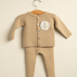 Leotardo bebé premium lana merino beige