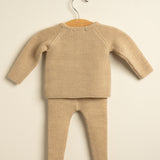 Leotardo bebé premium lana merino beige