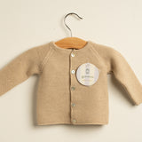 Chaqueta bebé niño premium lana merino beige