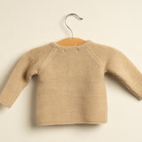 Chaqueta bebé niño premium lana merino beige