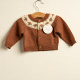 Chaqueta niño niña teja con setas