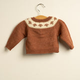 Chaqueta niño niña teja con setas