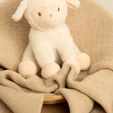 Manta bebé premium lana merino beige