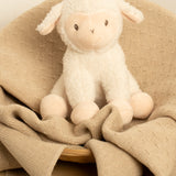 Manta bebé premium lana merino beige