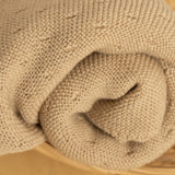 Manta bebé premium lana merino beige