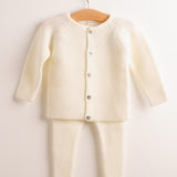 Chaqueta premium lana merino hueso