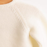 Chaqueta premium lana merino hueso