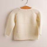 Chaqueta premium lana merino hueso