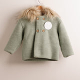 Capucha punto verde pelo artificial