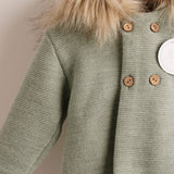 Capucha punto verde pelo artificial