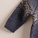 Jersey niño greca azul marino beige