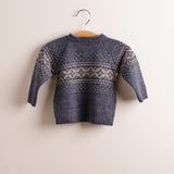 Jersey niño greca azul marino beige