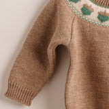 Jersey niño niña marrón greca bellota