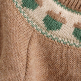 Jersey niño niña marrón greca bellota